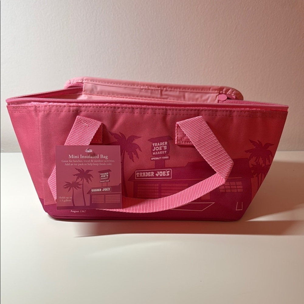 Pink Quilted Tote with Short Handles